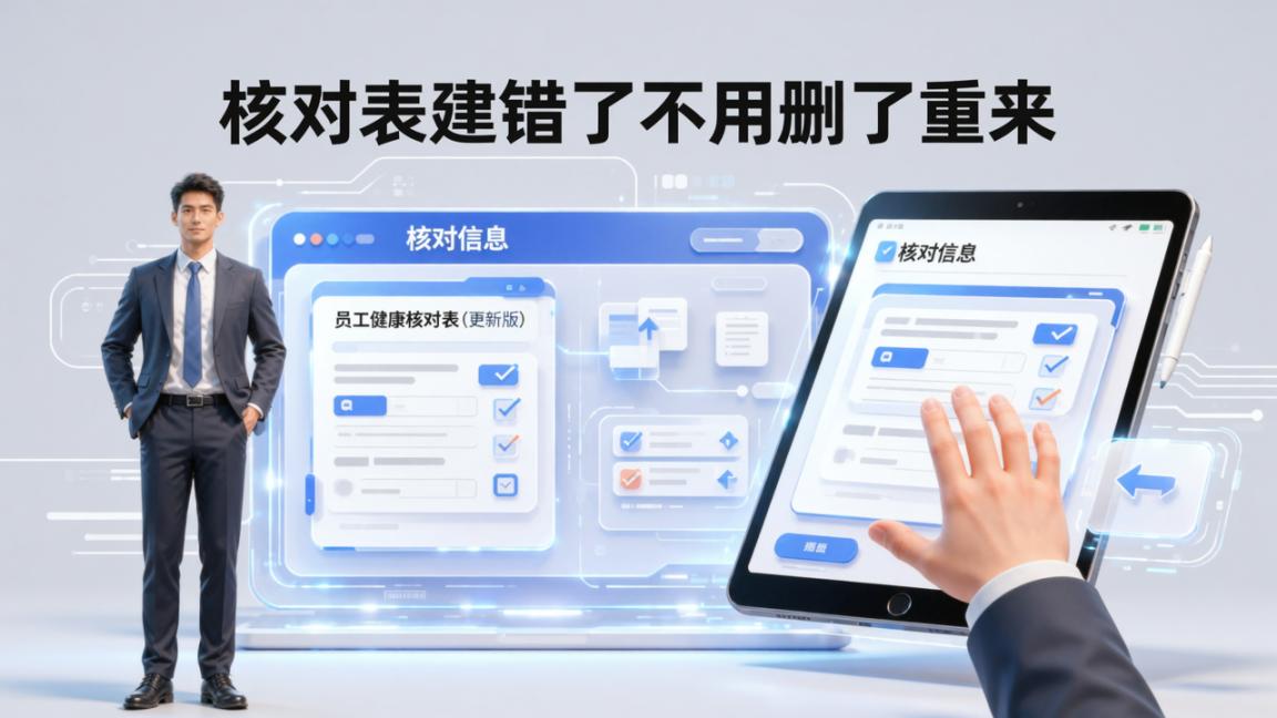 核对表建错了不用删了重来，核对信息修改名称删除数据随时搞
