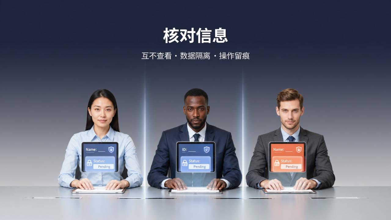 核对信息互不查看怎么做？