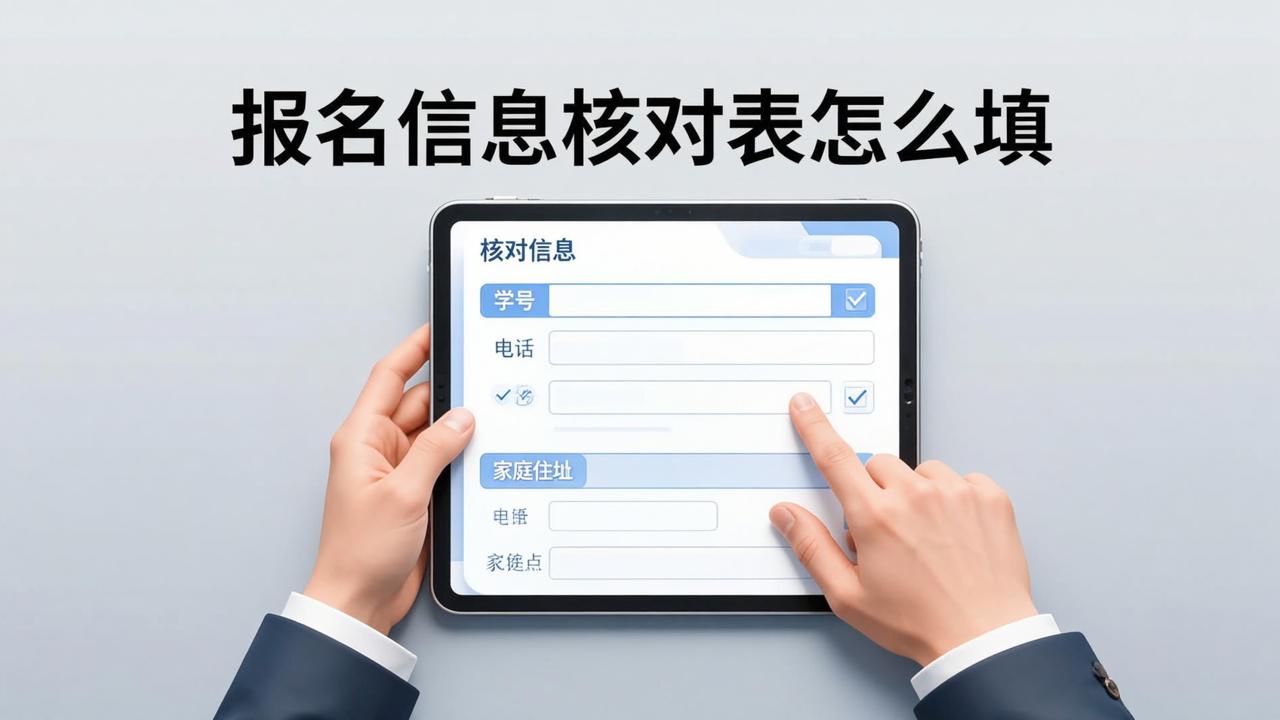 报名信息核对表怎么填
