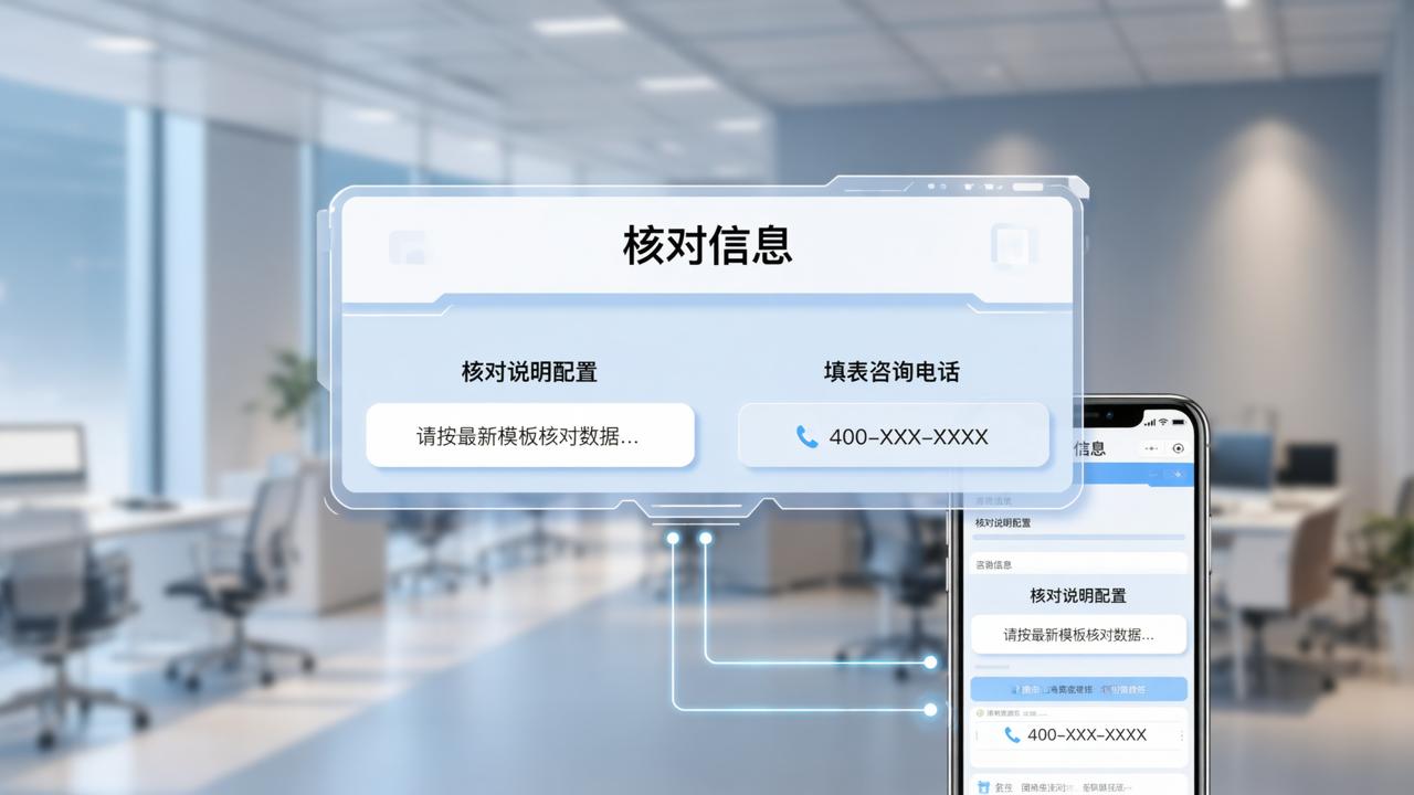添加核对说明不会写？核对信息一键配置，说明和电话自动展示