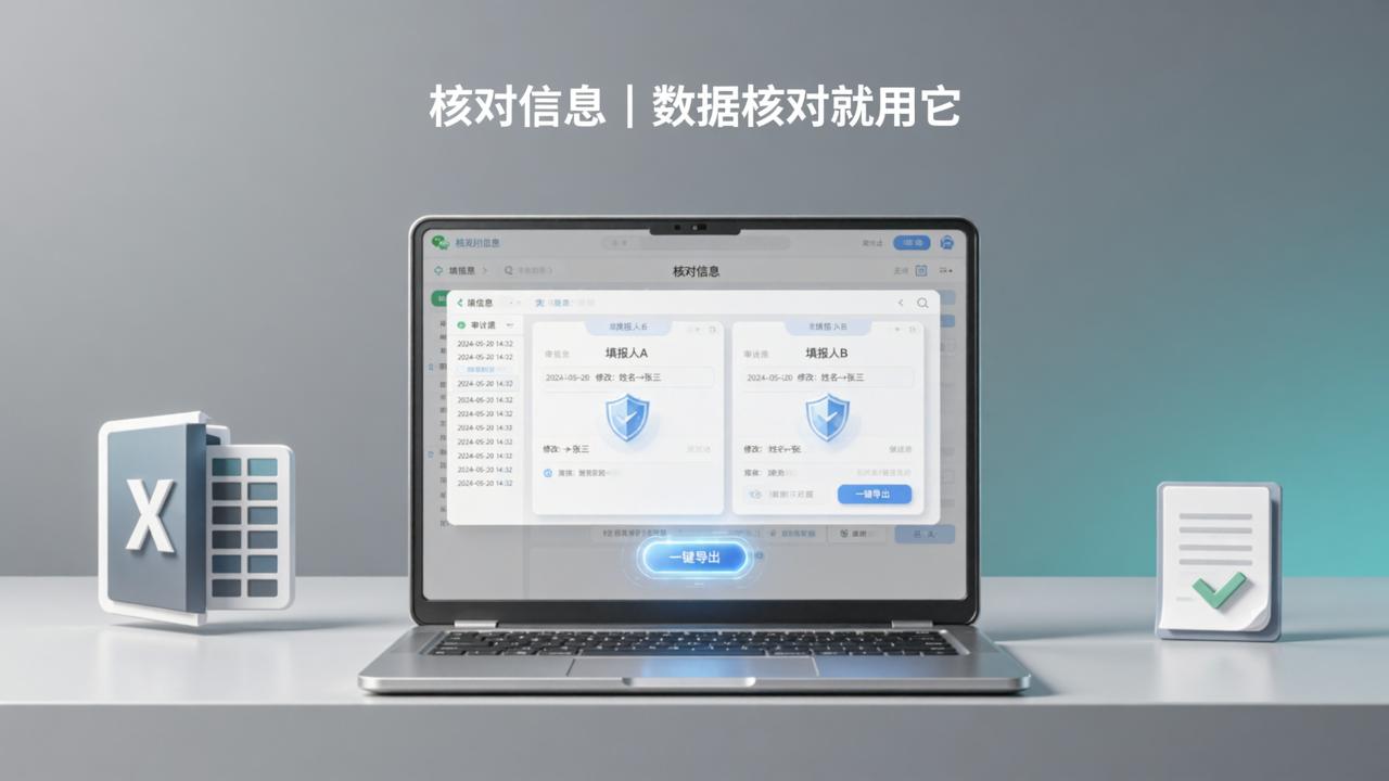 数据核对用什么软件？「核对信息」互不可见、修改留痕、一键导出