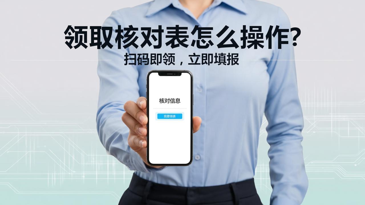 领取核对表怎么操作？「核对信息」我要领表功能，扫码即领立即填报