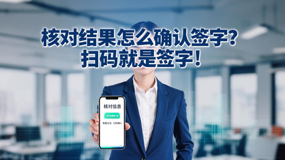 核对结果怎么确认签字？「核对信息」核对结果确认单，数据无误扫码确认