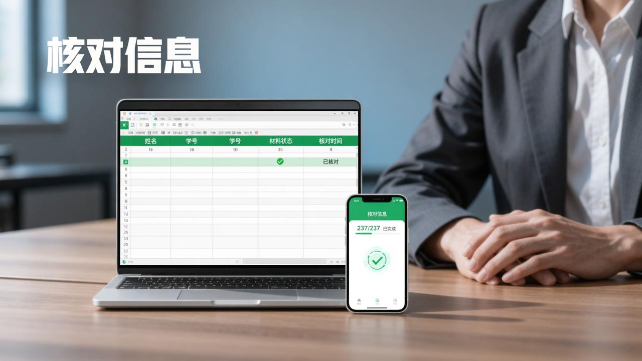 信息核对小程序：核对信息，导入Excel逐人核对防遗漏
