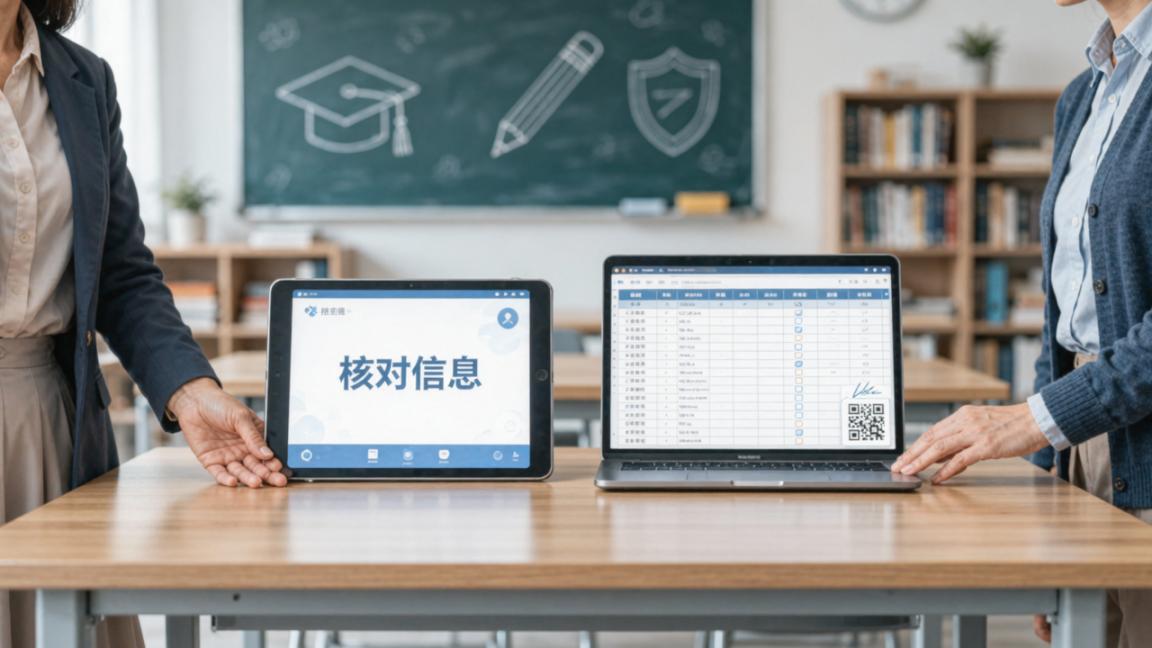 学生信息核对小程序：核对信息，家长扫码核对学籍信息互不查看